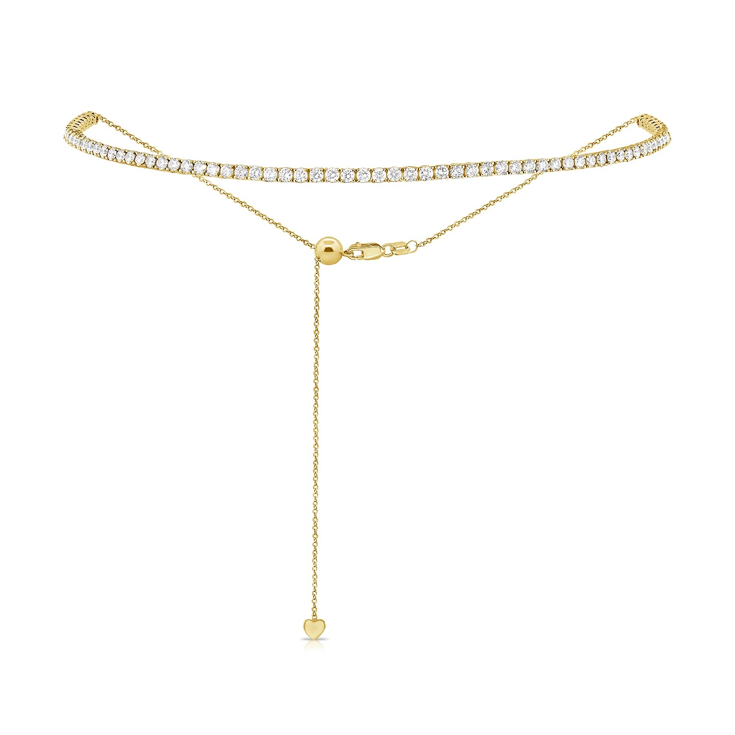 14kt Adjustable Diamond Tennis Choker