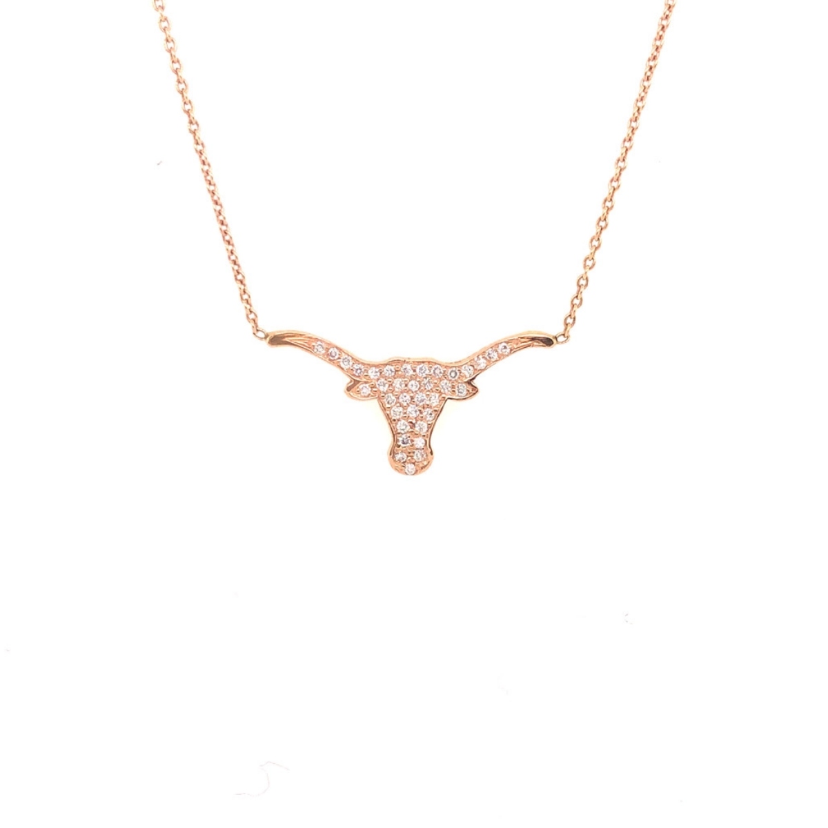 Korman Signature 18kt Small Diamond Longhorn Necklace