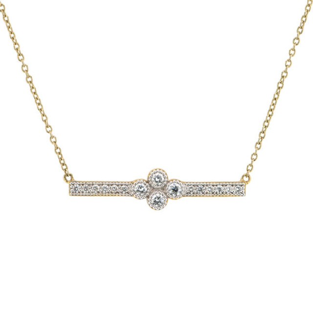 18kt Provence Diamond Bar Necklace