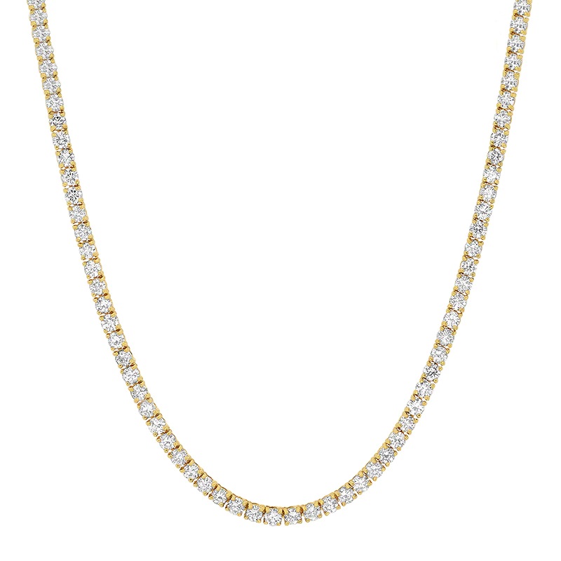 18kt 13.23ct Diamond Tennis Necklace