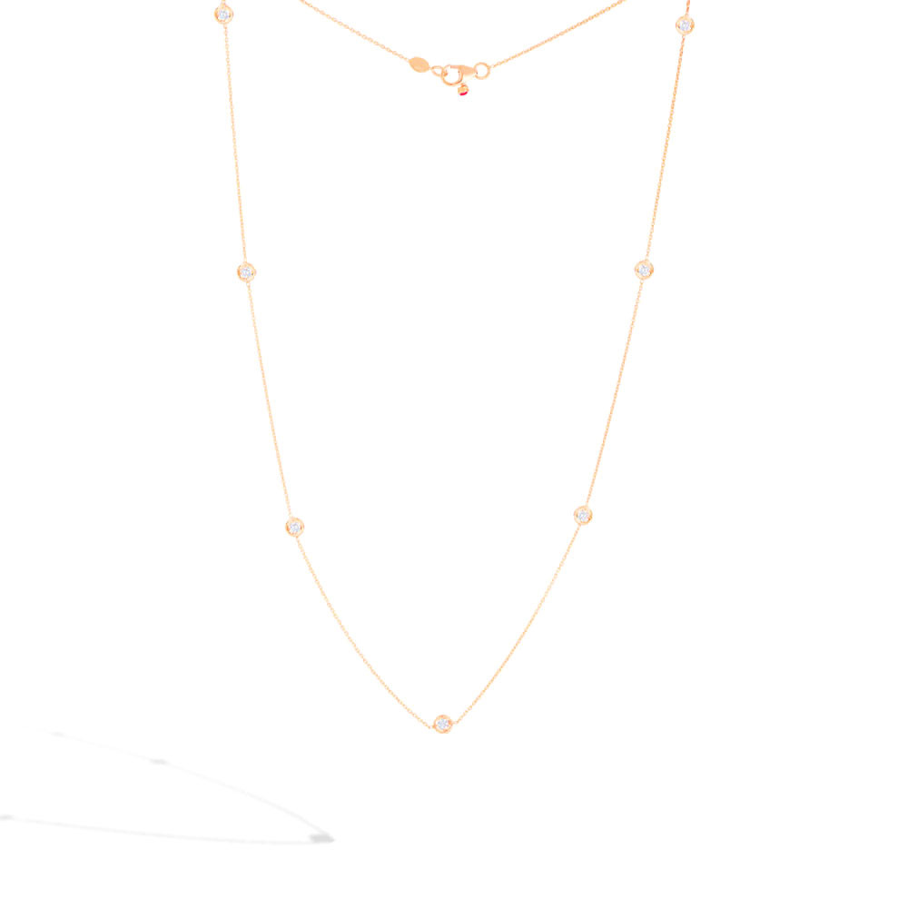 18kt Seven Station Diamond Necklace