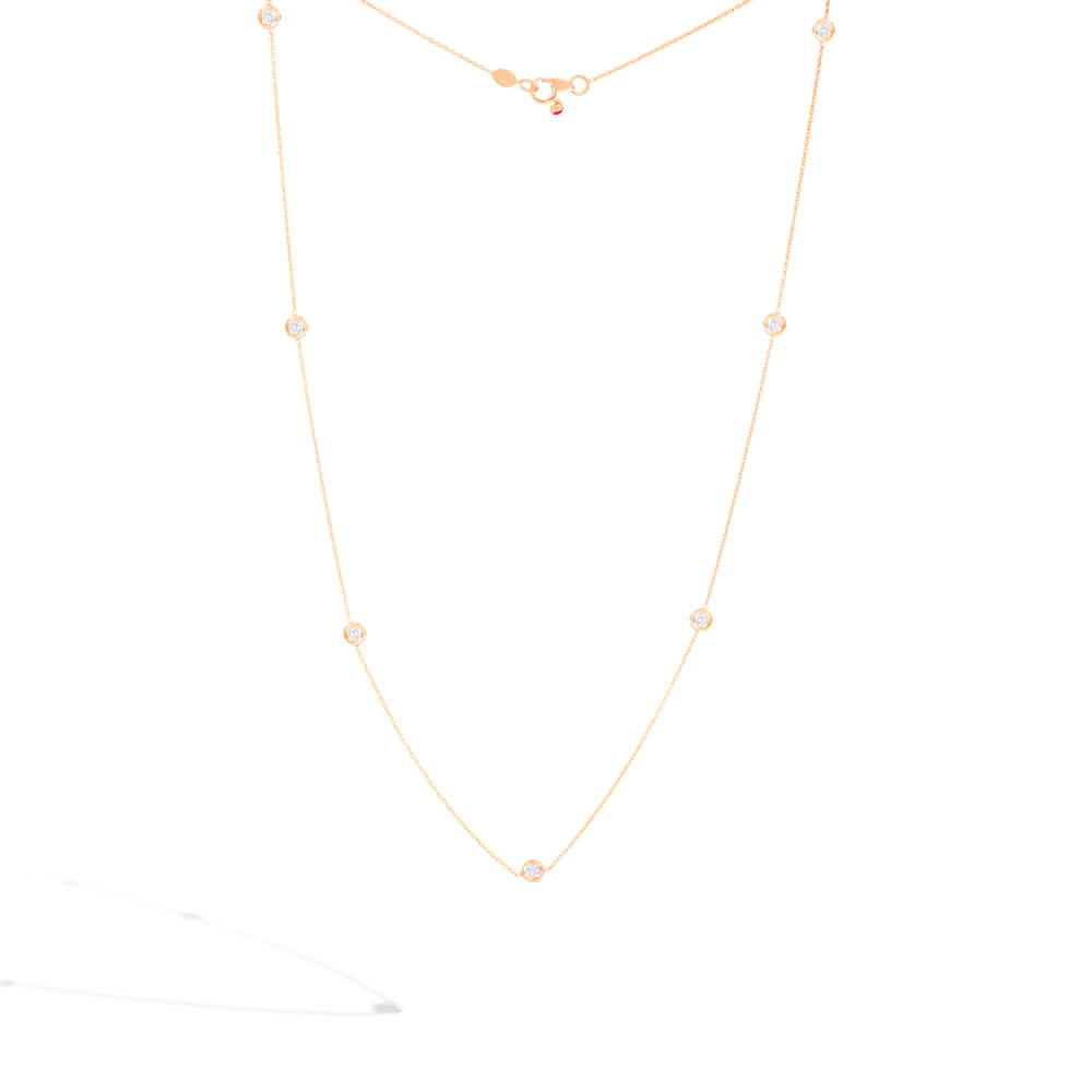 18kt Seven Station Diamond Necklace