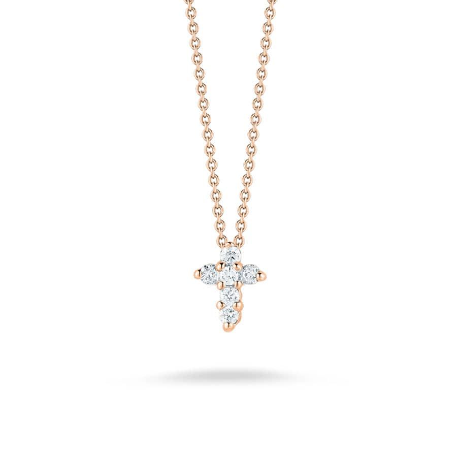 18kt Diamond Baby Cross Necklace