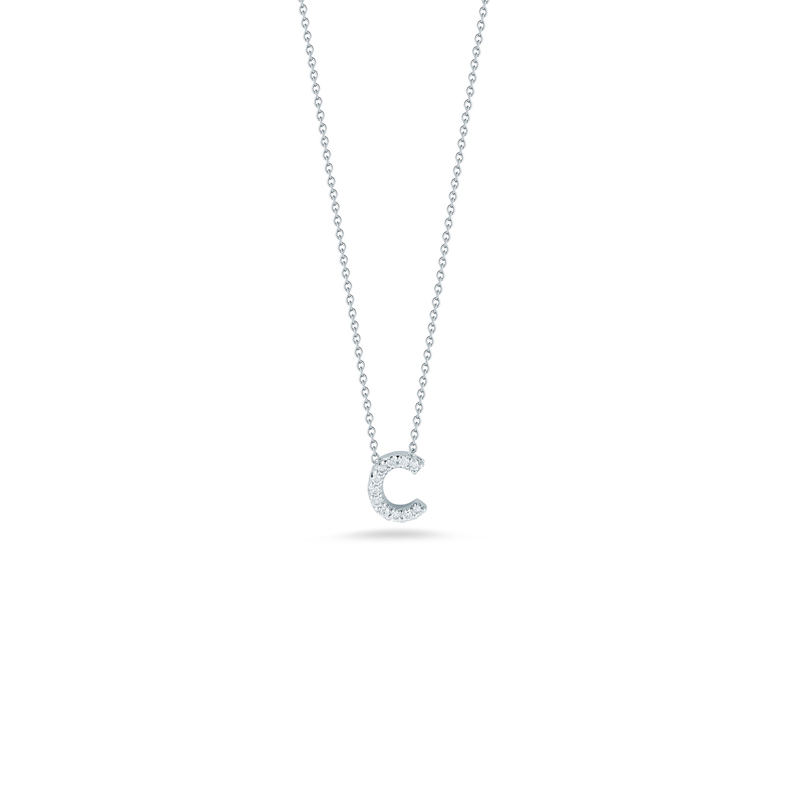 18kt Diamond 'c' Initial Necklace