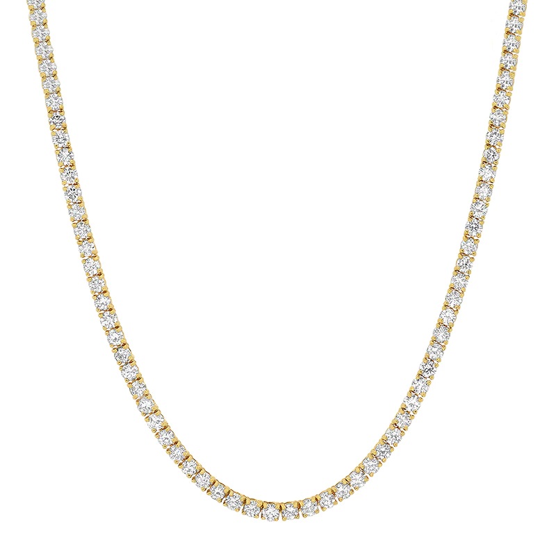 18kt 6.65ct Diamond Tennis Necklace