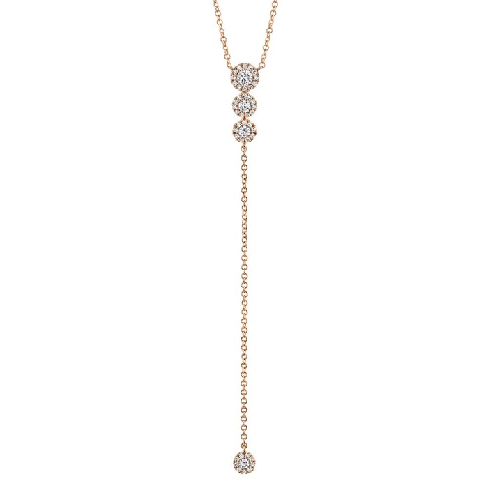 14kt Diamond Lariat Necklace