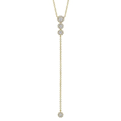 14kt Diamond Lariat Necklace