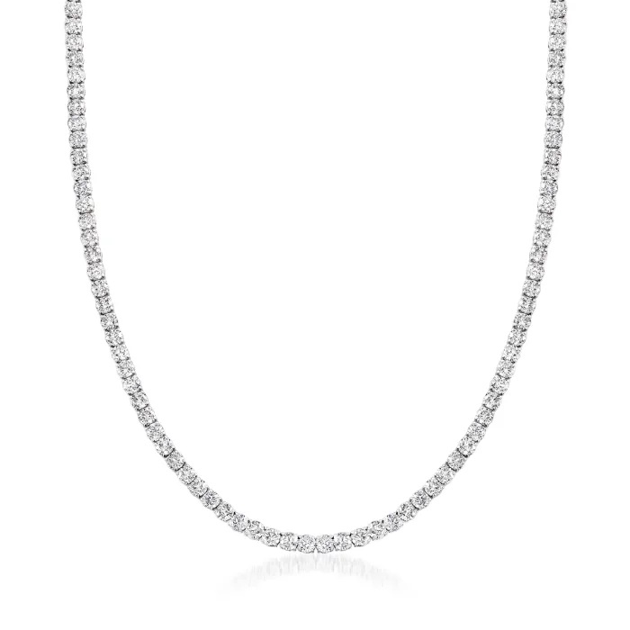 18kt 23.85ct Diamond Tennis Necklace