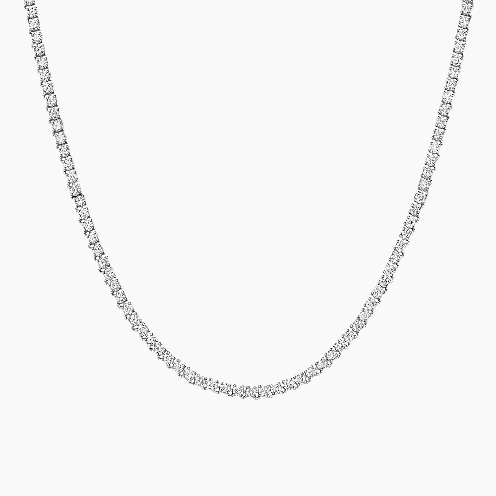 14kt 6.54ct Diamond Tennis Necklace