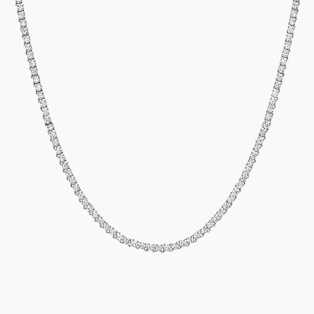 14kt 4.25ct Diamond Tennis Necklace