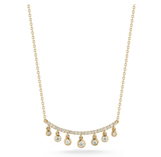 14kt Diamond Bar Dangle Necklace