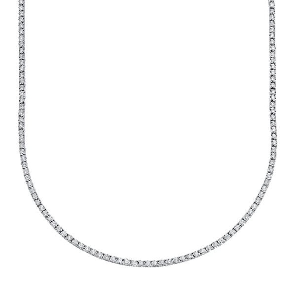 14kt 4 Prong Diamond Tennis Necklace