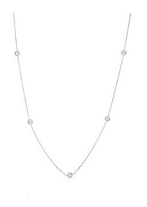 Roberto Coin 18kt White Gold 5 Station Diamond Necklace