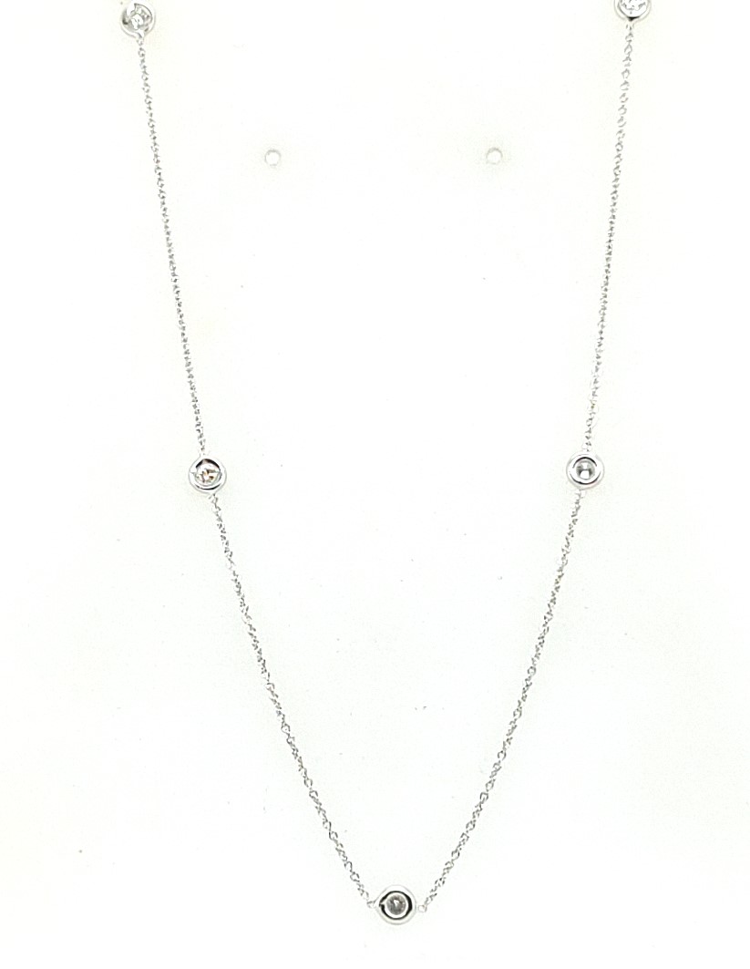 18kt Seven Station Diamond Necklace