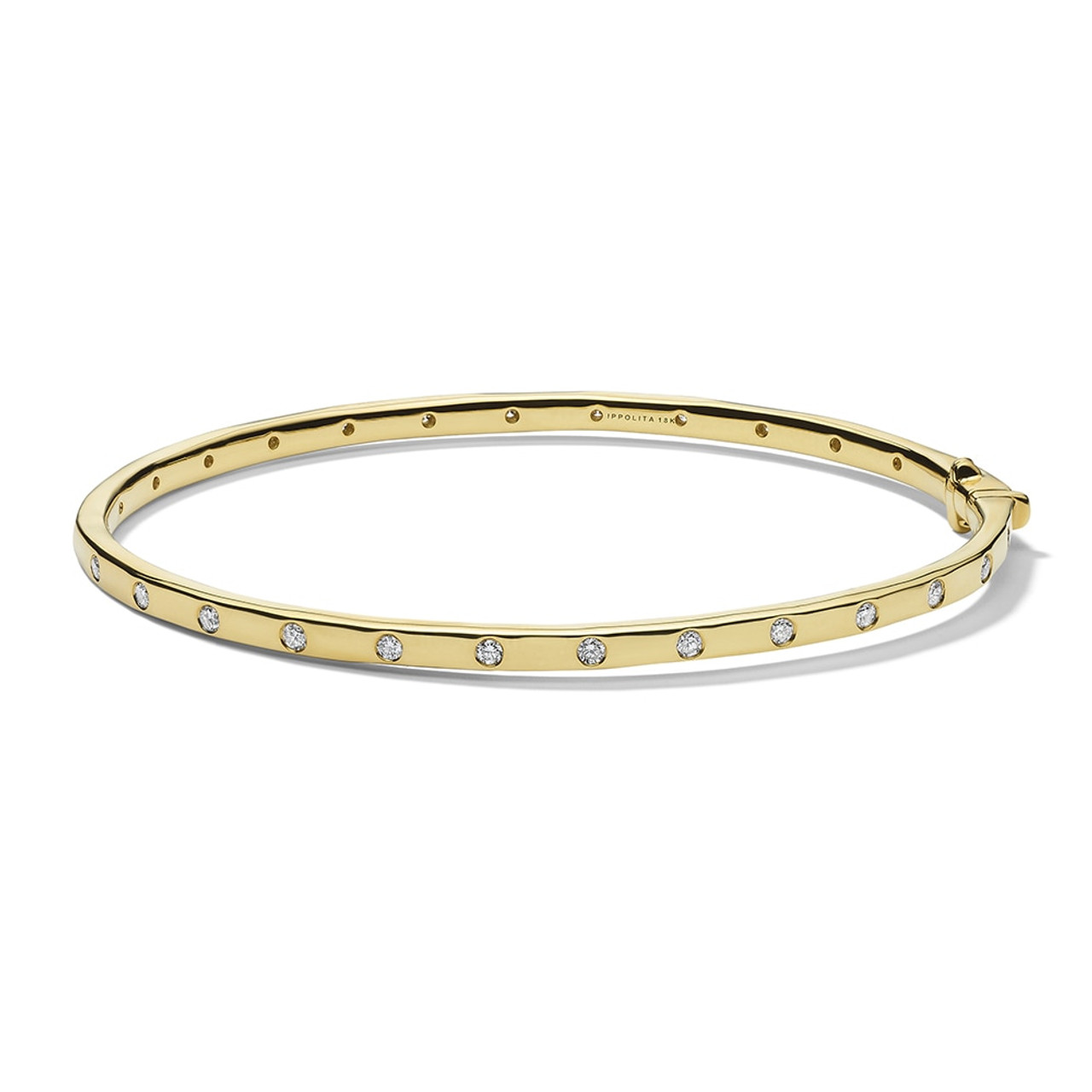 18kt Diamond Stardust Thin Bangle