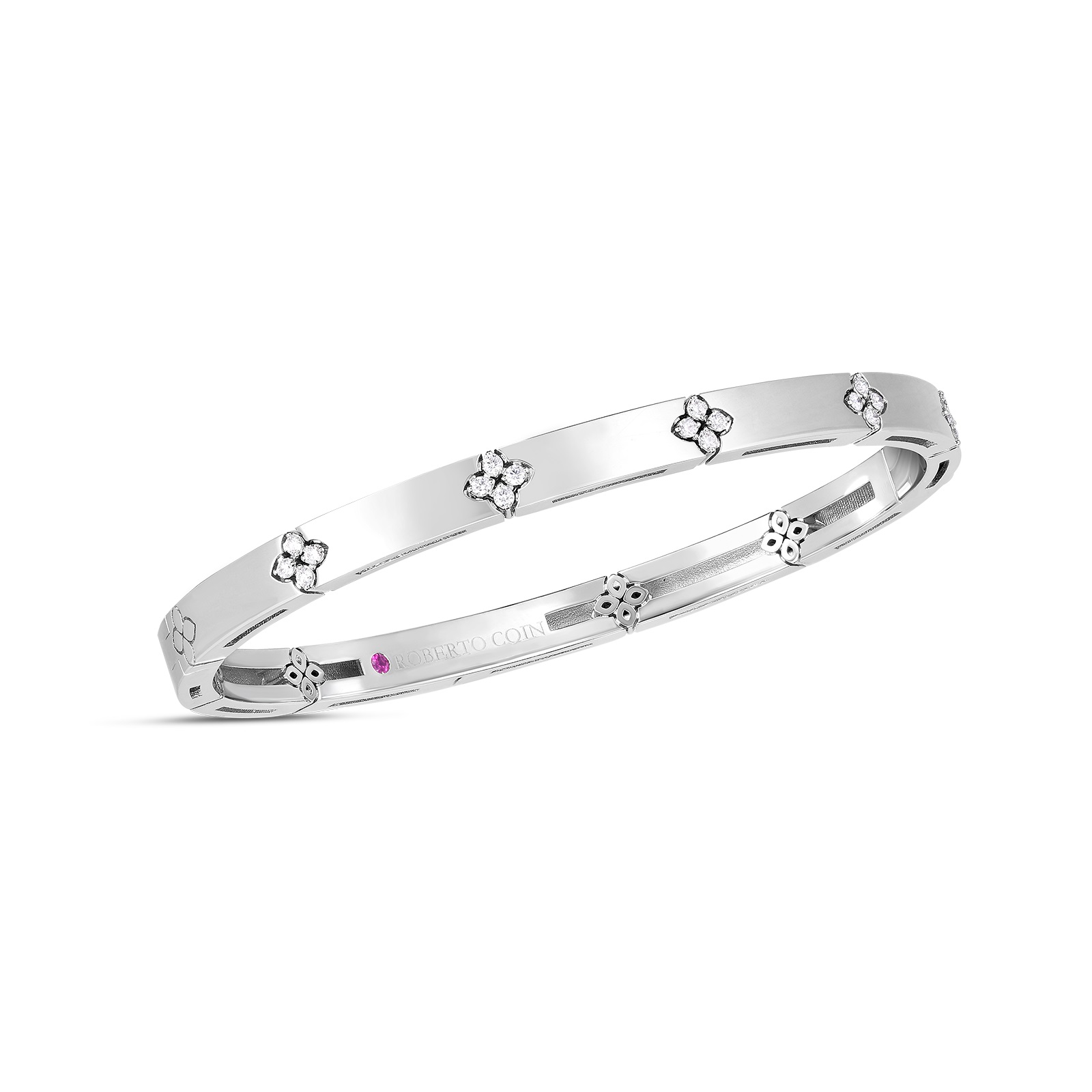 Roberto Coin 18kt White Gold Love In Verona Bangle