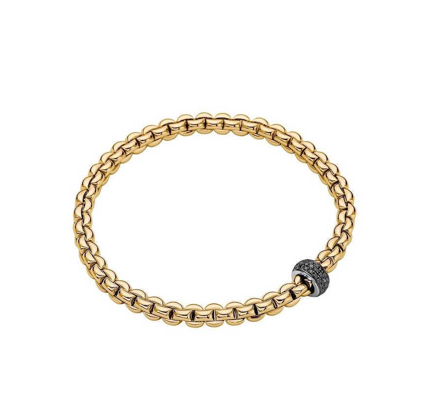 18kt Eka Black Diamond Pave Flex'it Bracelet