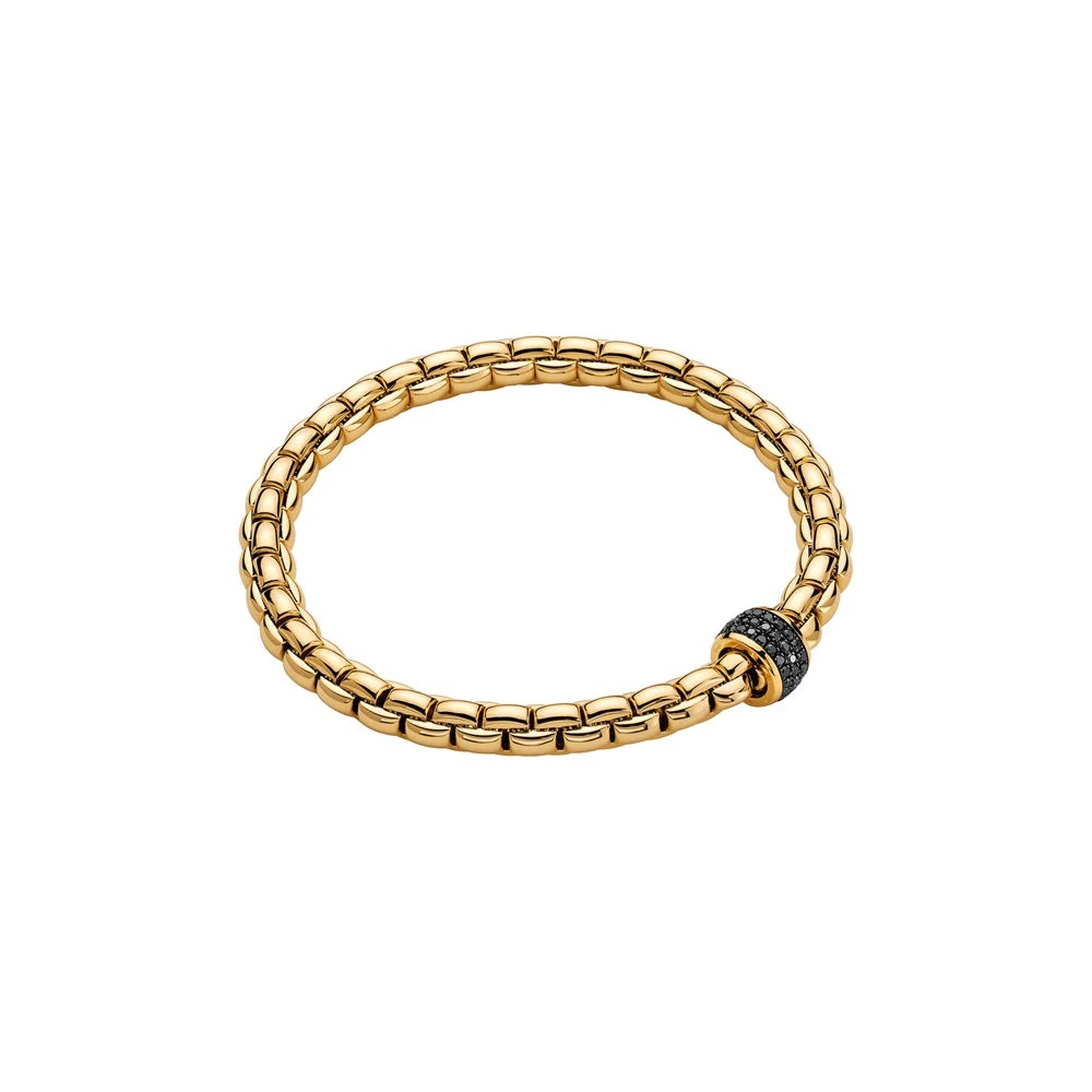 18kt Eka Flex'it Bracelet With Black Diamond Rondel