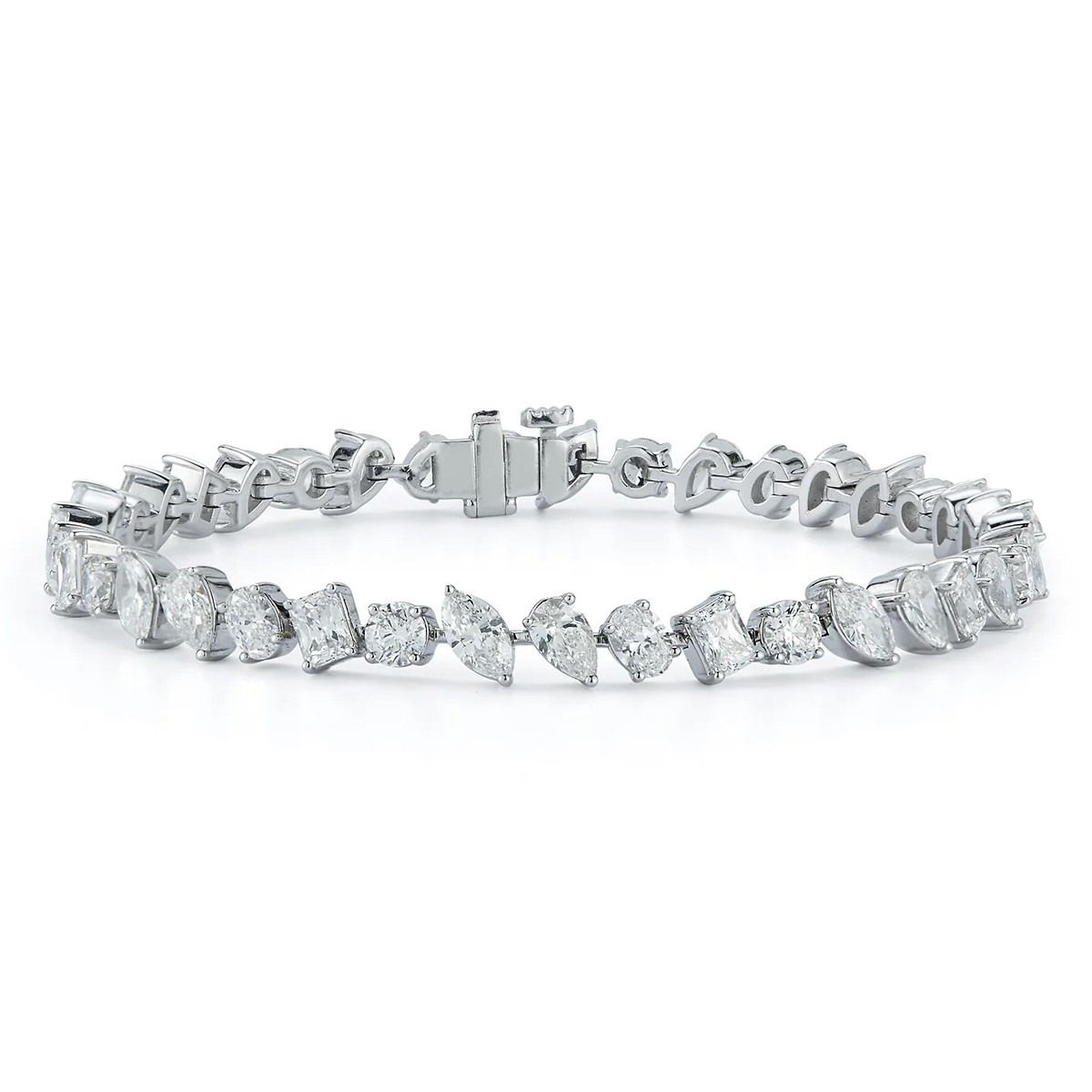 Mixed Shape Diamond Tennis Bracelet