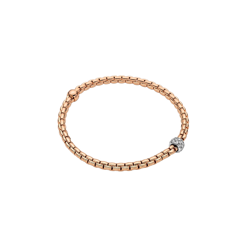 18kt Eka Tiny Diamond Pave Flex'it Bracelet