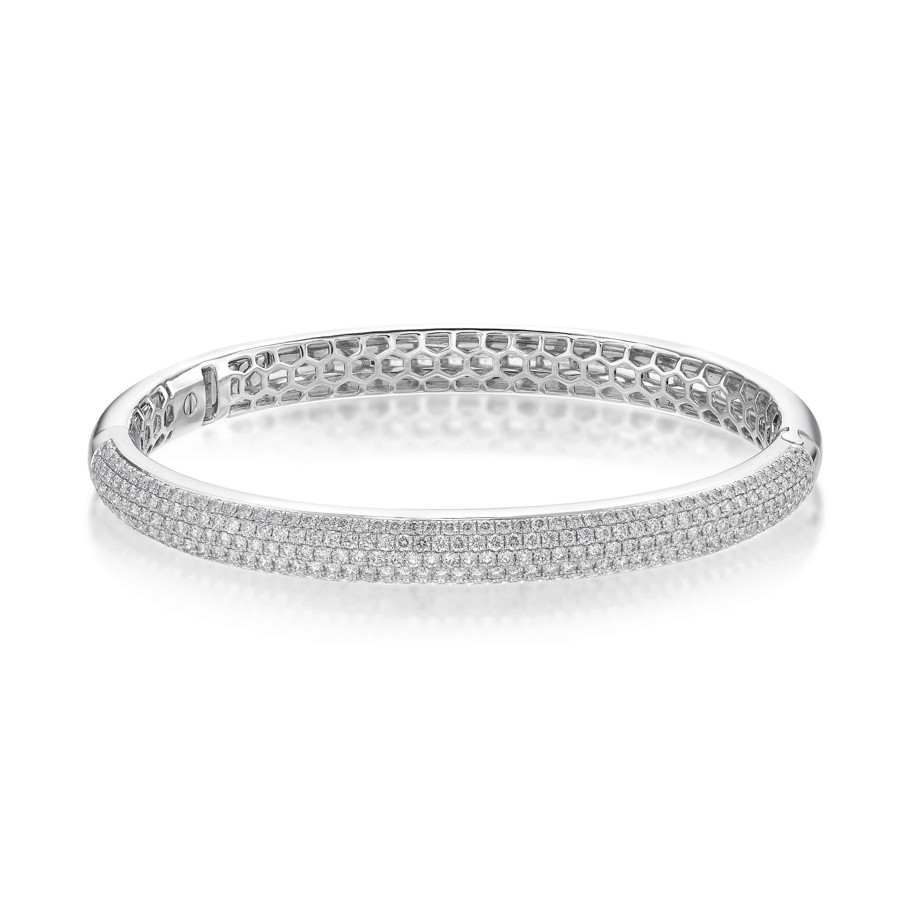 Bracelet perles rondes or blanc 375 2mm Ref. 48689