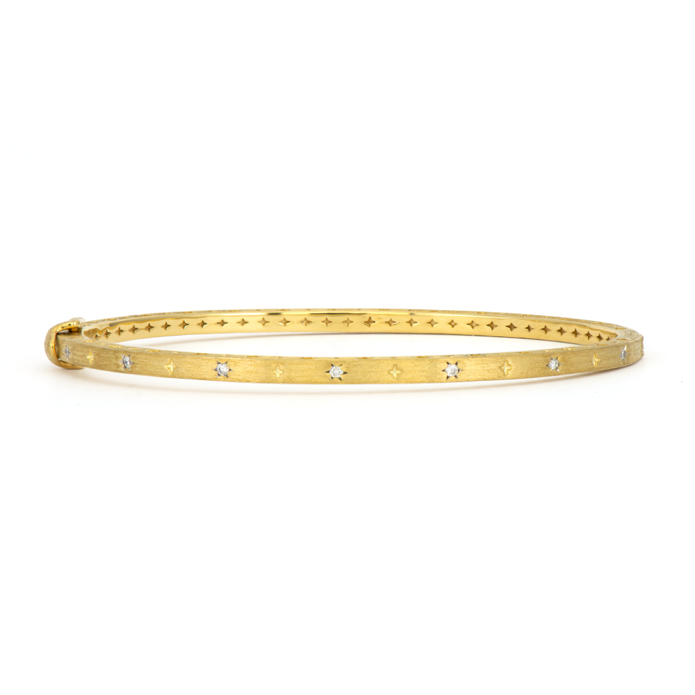 18kt Thin Celestial Star Bracelet