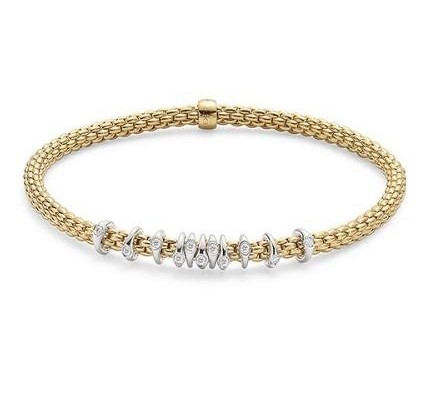 18kt Prima Flexible Link Bracelet