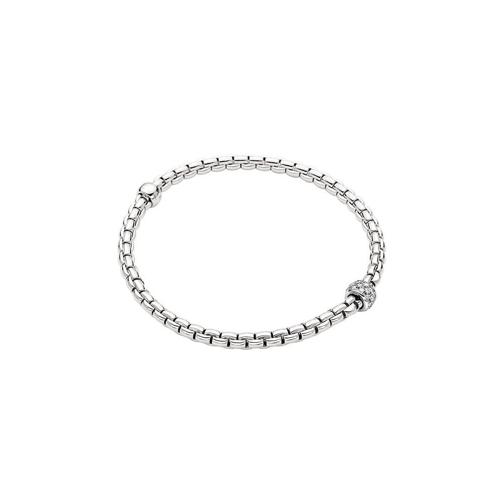 18kt Eka Tiny Diamnod Pave Flex'it Bracelet