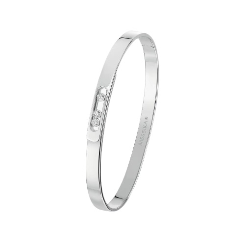 Messika 18kt White Gold and Diamond  Move Noa Bangle Pm