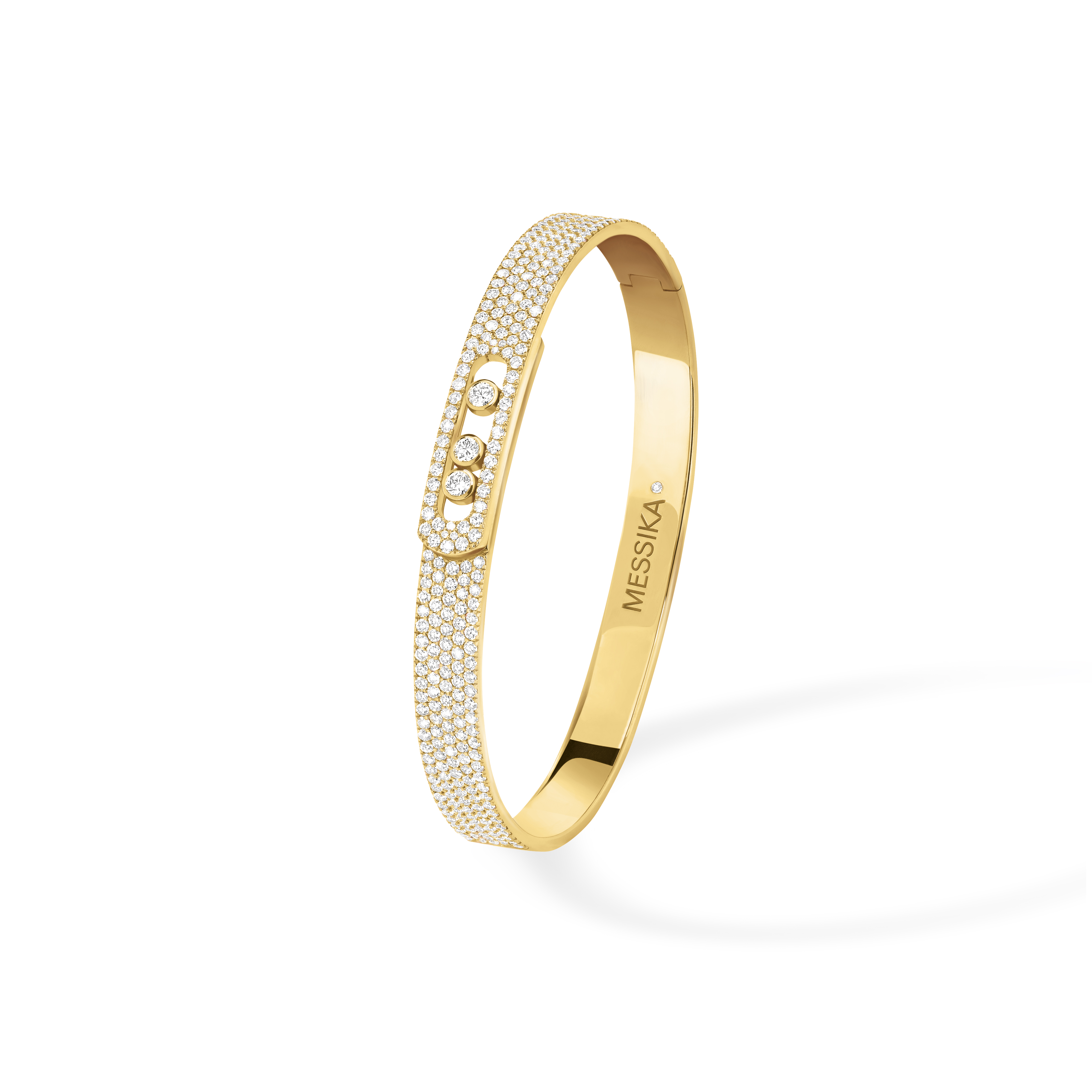 Messika 18kt Yellow Gold Move Noa Full Pavé Bangle