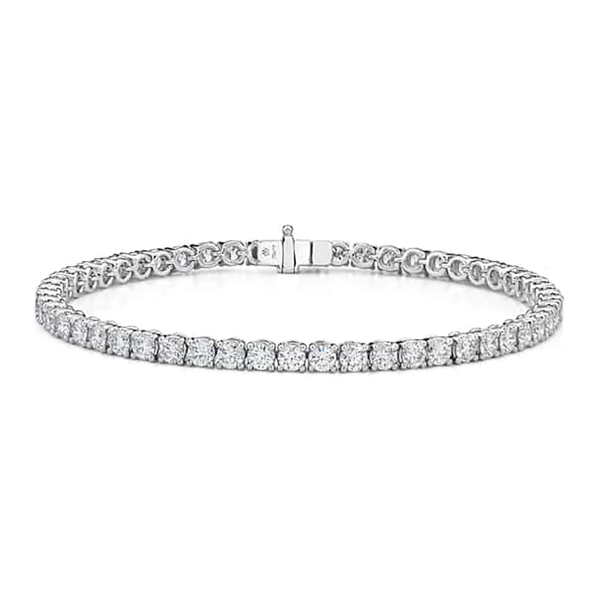 18kt Diamond Line Tennis Bracelet