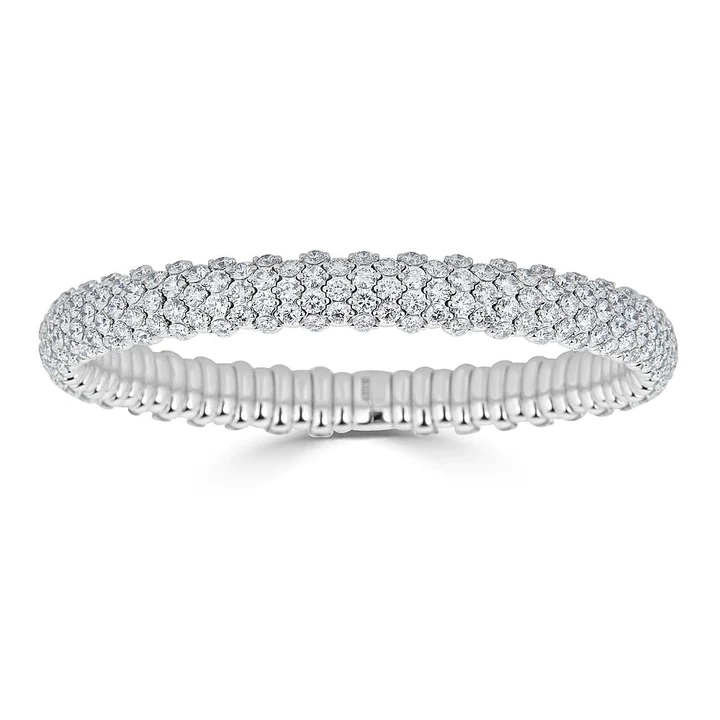 Zydo 18kt White Gold Diamond Stretch Bracelet