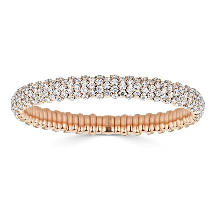 18kt Rose Gold Diamond Stretch Bracelet