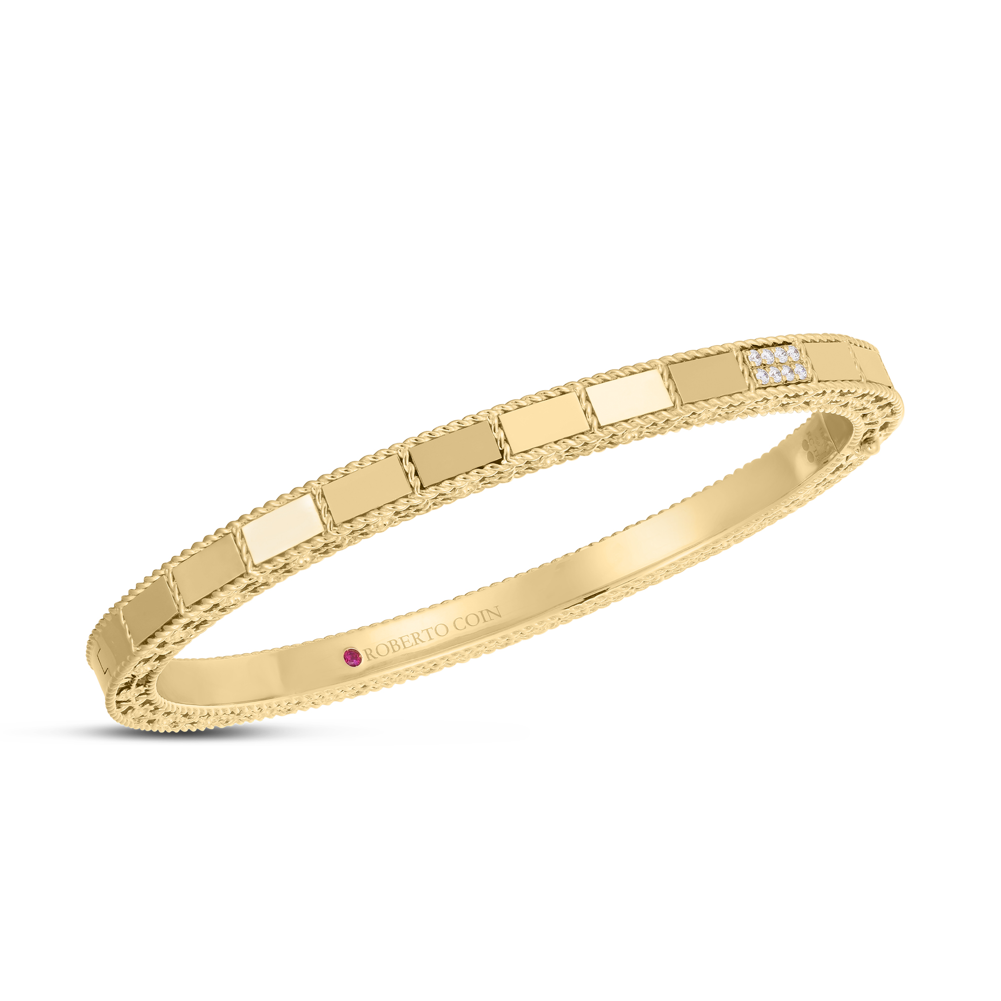 18kt Diamond Mosaic Bangle Bracelet