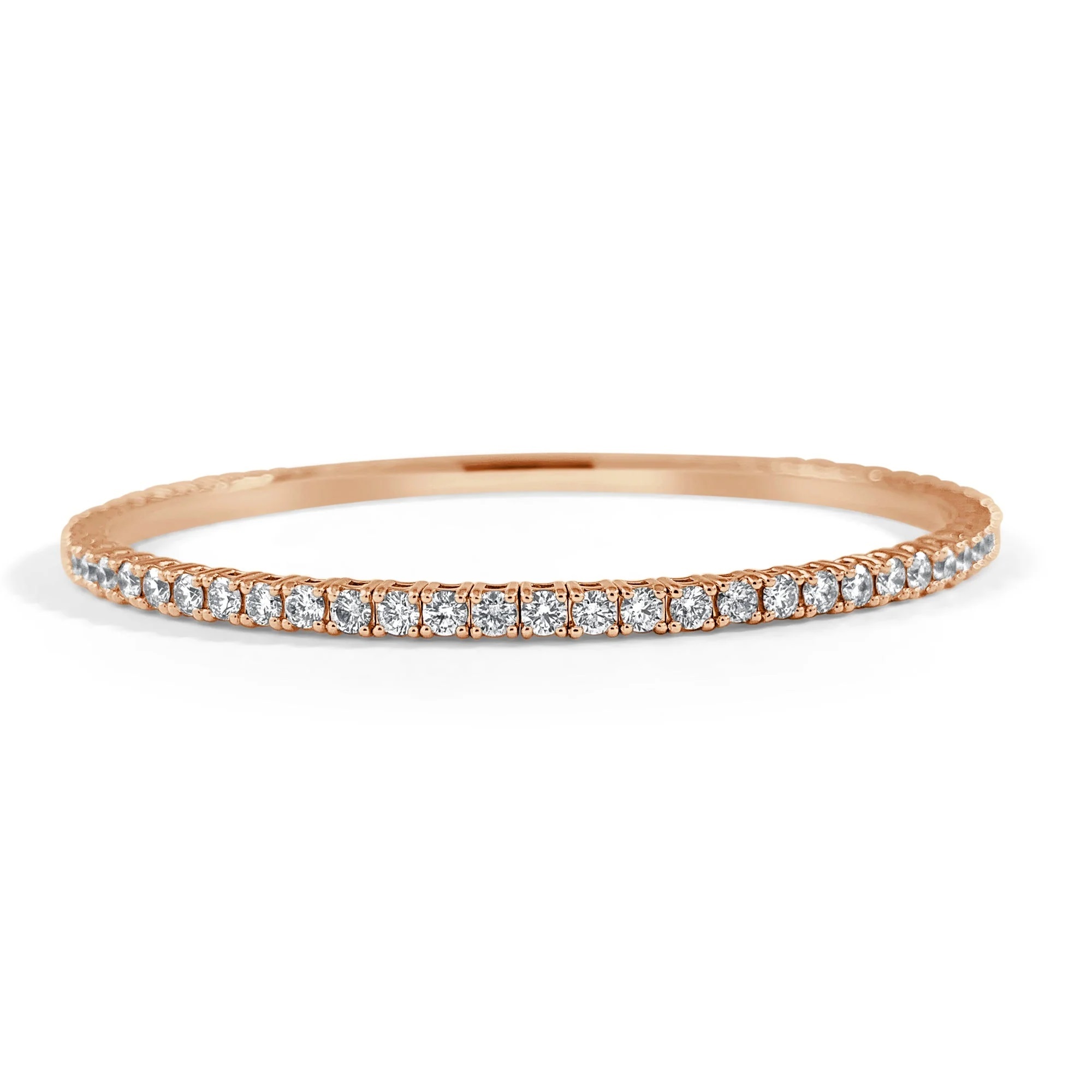 14k Gold & Diamond Flexible Bangle