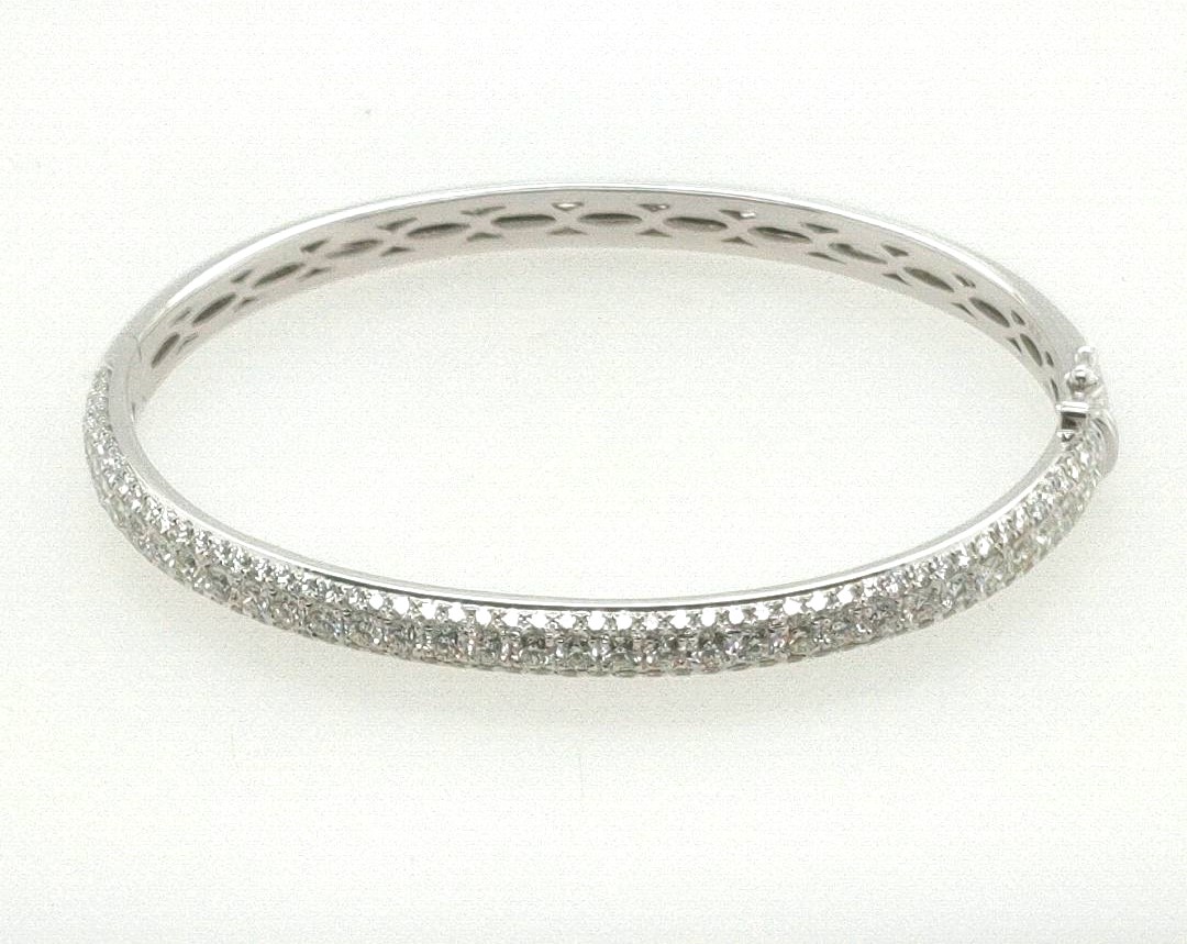 New 1.00ctw Pave Diamond Bangle Bracelet in 14K – Watch & Jewelry Exchange