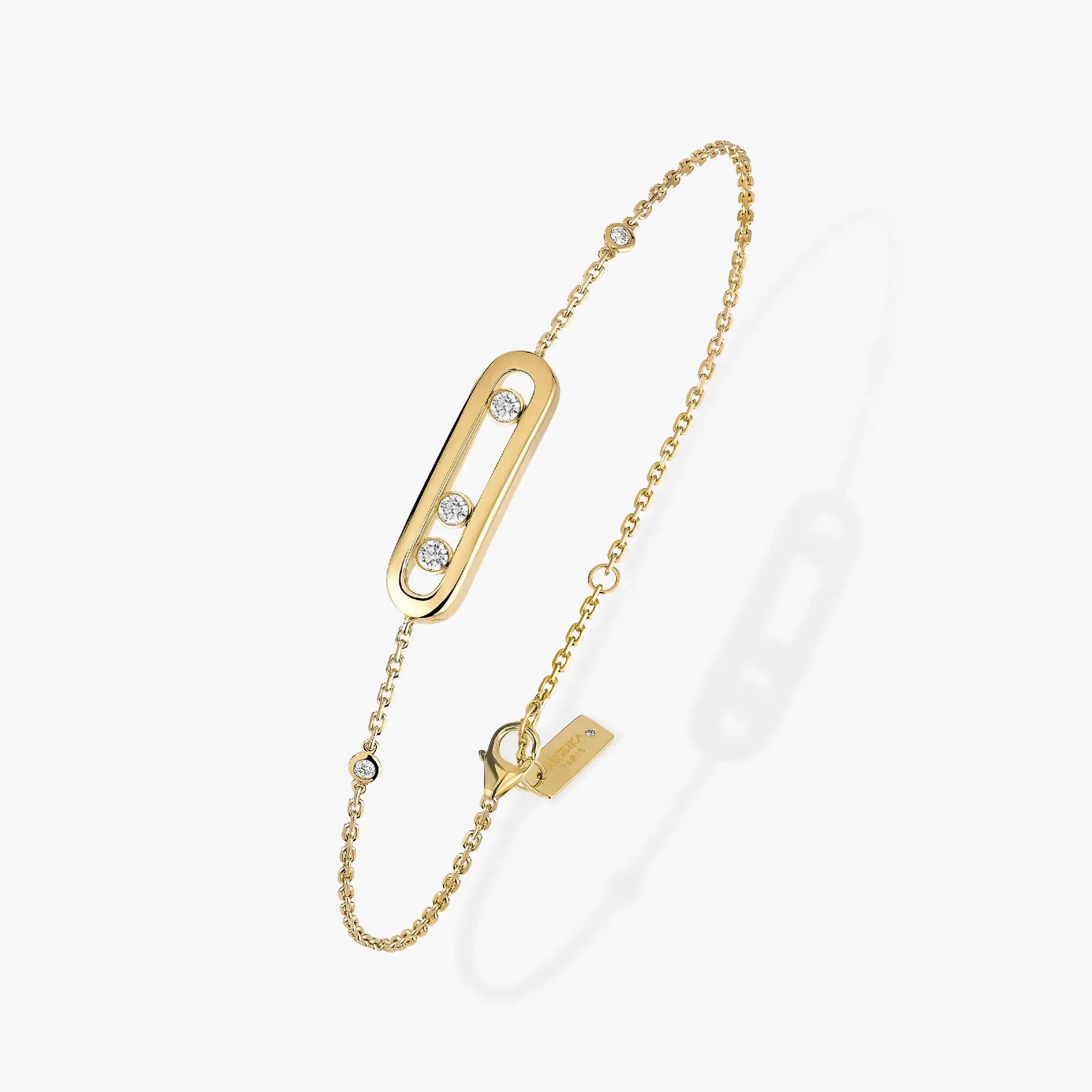 Messika 18kt Yellow Gold and Diamond Baby Move Bracelet