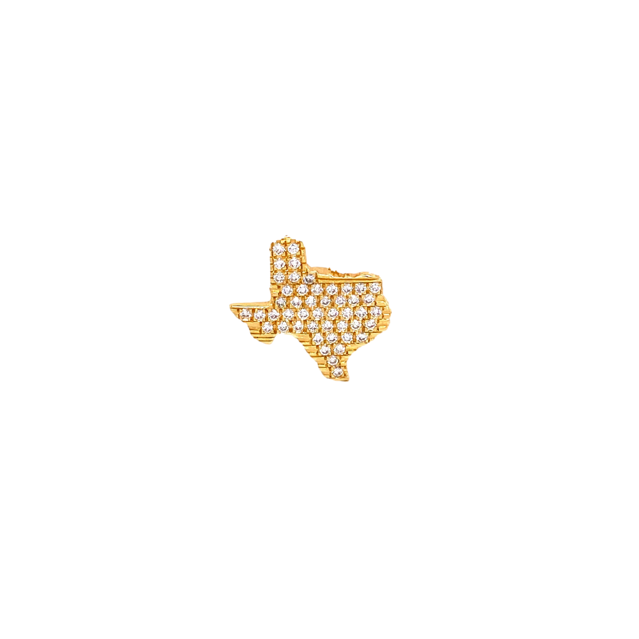 Korman Signature 18kt Diamond Texas Lapel Pin Yellow Gold