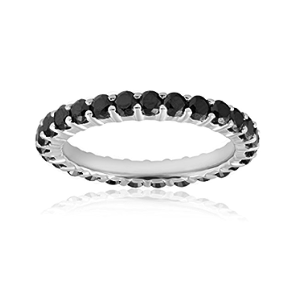 18kt Black Diamond Eternity Band