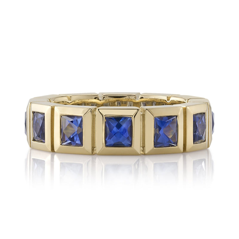 18kt Large Karina Blue Sapphire Eternity Band