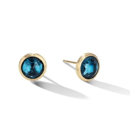 Marco Bicego18kt Yellow Gold Jaipur Blue Topaz Stud Earrings