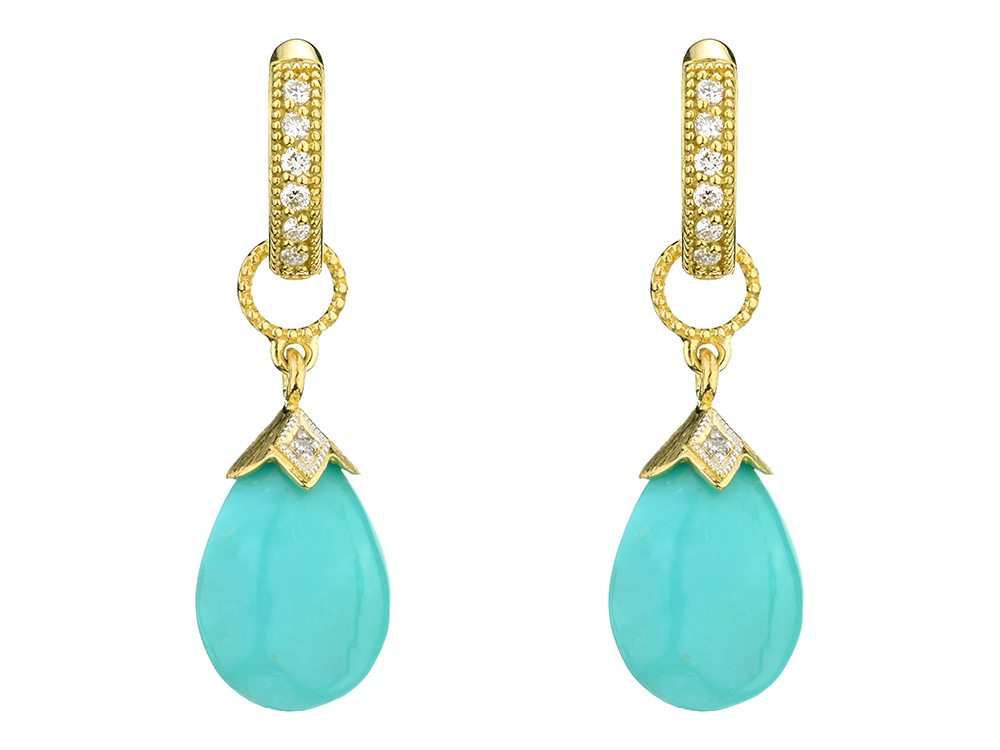 18kt Pear Briolette Earring Charms