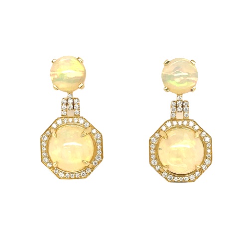 Goshwara 18kt Yellow Gold Limited Edition Opal Cabochon Earrings