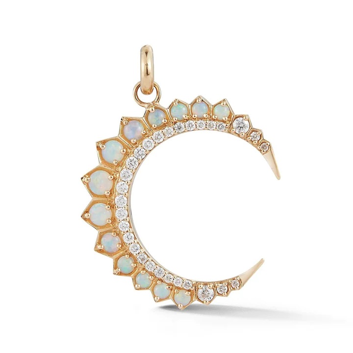 14kt Estelle Crescent Charm