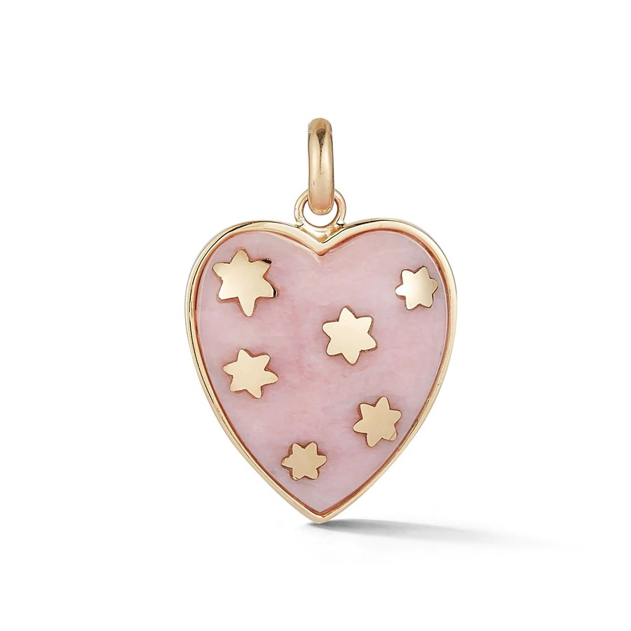 14kt Pink Opal Anna Heart Charm