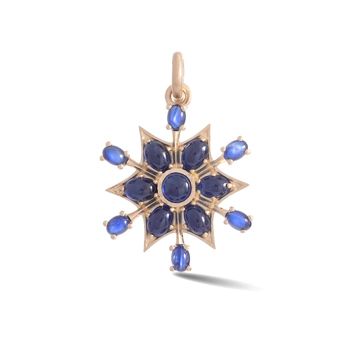 Storrow 14k Yellow Gold Blue Sapphire Sadie Charm