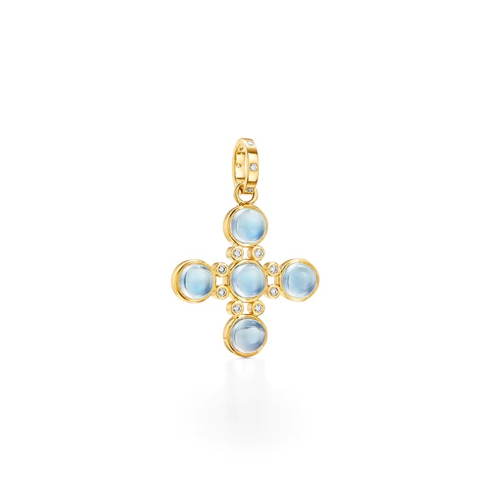 18kt Four Elements Cross Pendant