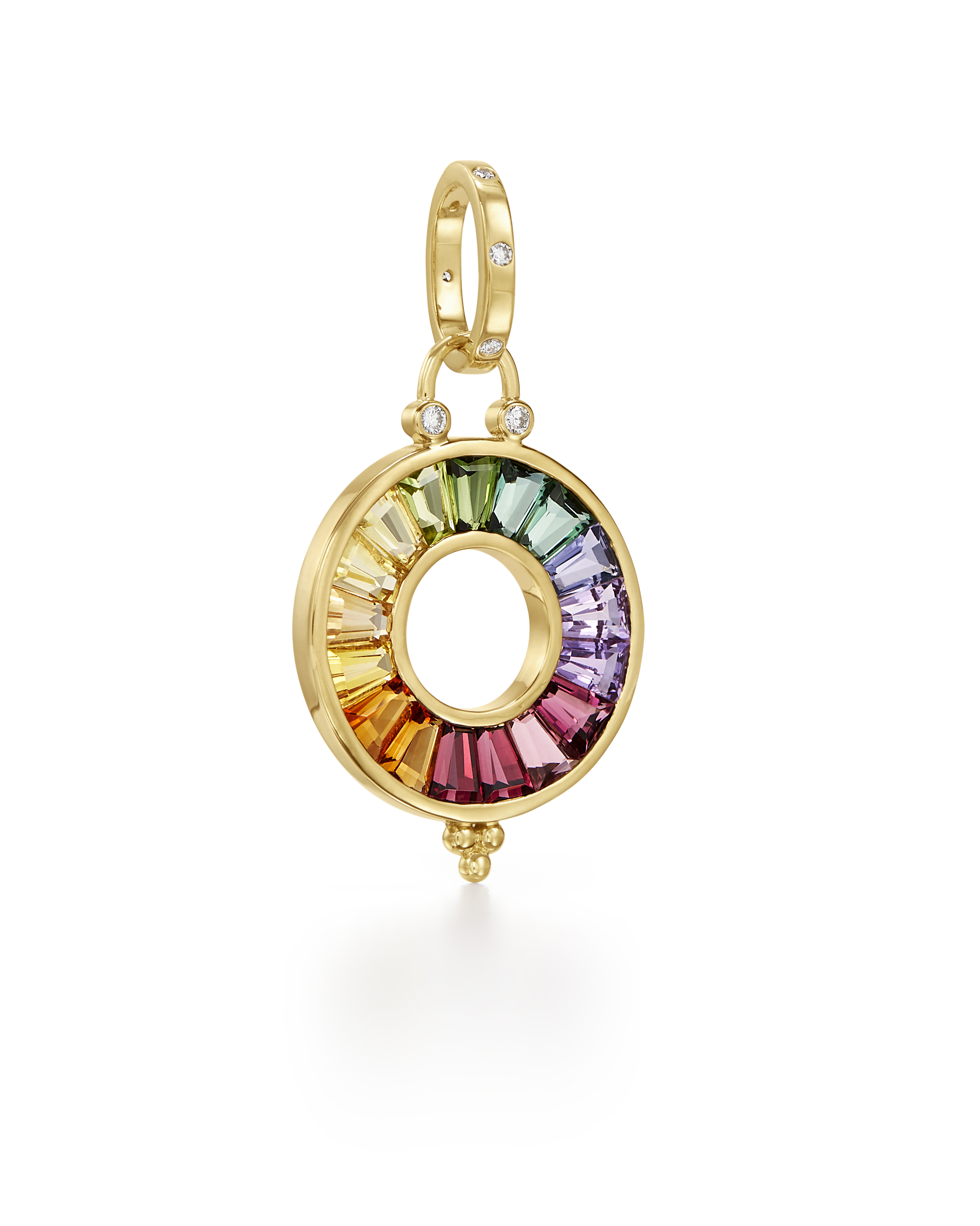 18kt Small Color Wheel Pendant