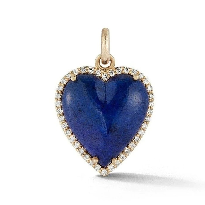 Storrow 14k Gold Diamond & Lapis Alana Large Heart Charm