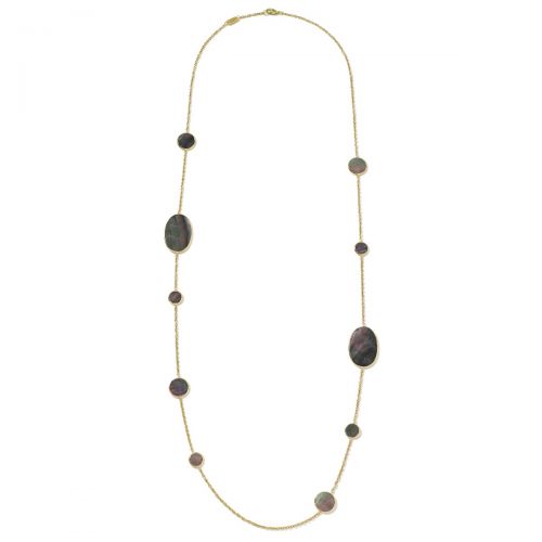 18kt Polished Rock Candy Station Necklace